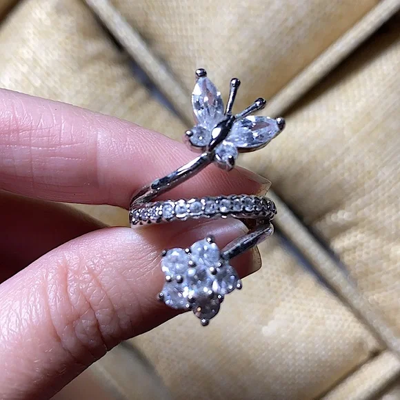 925 silver Butterfly ring - Picture 2 of 5